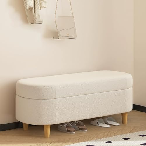 Moderne Flurbank mit gepolstertem Sitz, vielseitige Schuhaufbewahrung für Eingangsbereich, Schlafzimmer und Wohnzimmer, stilvolle Multifunktionsmöbel von Generisch