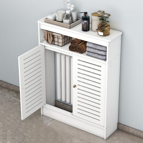 Moderne Heizkörperabdeckung aus Holz mit offenen Regalen, freistehender dekorativer Schrank für Heimbüro und Badezimmer, stilvoller Heizungsschutz und Regal Moderne Heizkörperabdeckung aus Holz mit offenen Regalen, freistehender dekorativer Schrank für Heimbüro und Badezimmer, stilvoller Heizungsschutz und Regal von Generisch