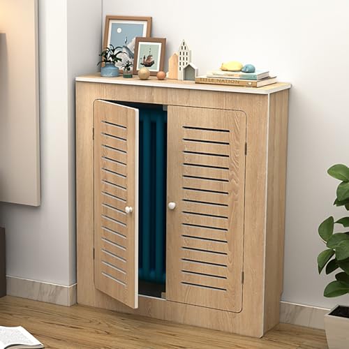 Moderne Heizkörperverkleidung Edle Heizungsabdeckung mit 2 Türen Lamellen Grill Regal Schrank Moderne Heizkörperverkleidung Edle Heizungsabdeckung mit 2 Türen Lamellen Grill Regal Schrank von Generisch
