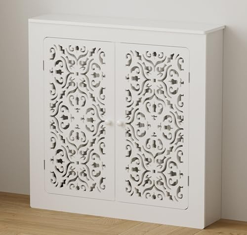 Moderne Heizkörperverkleidung Regal Heizungsschrank mit Zwei Türen Stanzfreie Installation Konsolentisch für Badezimmer, Wohnzimmer, Küche, Esszimmer von Generisch