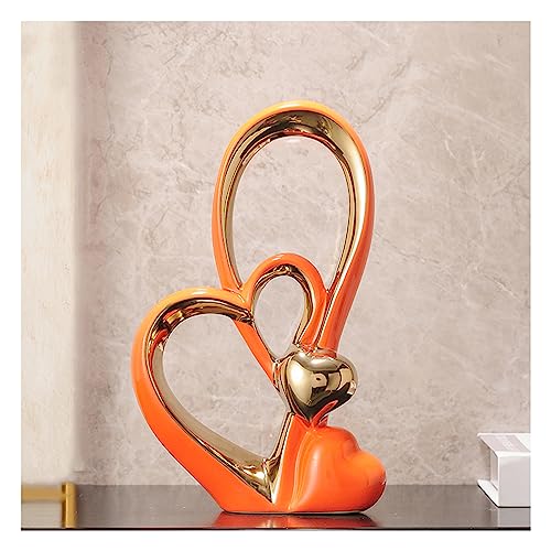 Moderne Keramik-Herz-Skulptur – elegante abstrakte Heimdekoration für Schlafzimmer, Büro und Wohnung – handgefertigte Tischstatue und Regal-Display Kunst Moderne Keramik-Herz-Skulptur – elegante abstrakte Heimdekoration für Schlafzimmer, Büro und Wohnung – handgefertigte Tischstatue und Regal-Display Kunst von Generisch