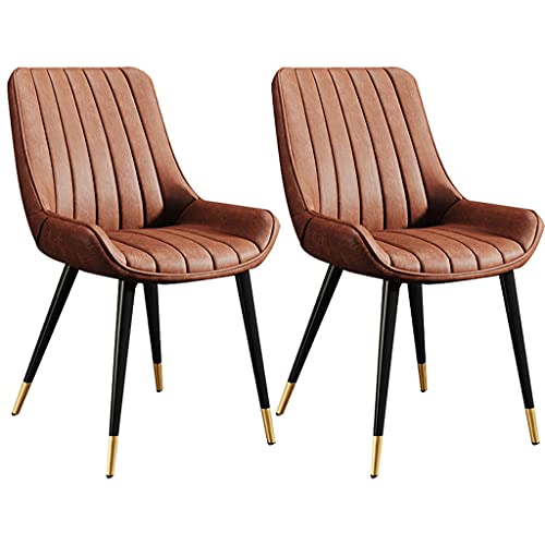 Moderne Küchen-Esszimmerstühle 2er Set Stilvolle PU-Leder Kissen Seitenstühle mit Metallbeinen für Esszimmer & Wohnzimmer Rot Schwarz mit Goldfüßen Moderne Küchen-Esszimmerstühle 2er Set Stilvolle PU-Leder Kissen Seitenstühle mit Metallbeinen für Esszimmer & Wohnzimmer Rot Schwarz mit Goldfüßen von Generisch