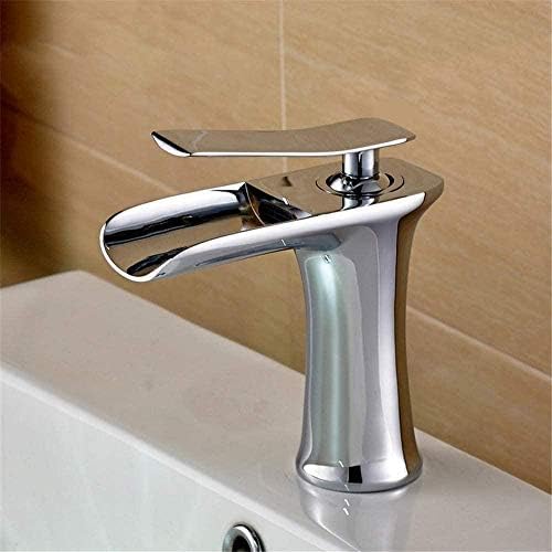 Moderne Küchenarmatur aus Chrom – stilvolles Kaskaden-Design Messingkonstruktion zeitgenössische Waschbeckenarmatur hochwertiger Wasserfluss einfache Installation von Generisch