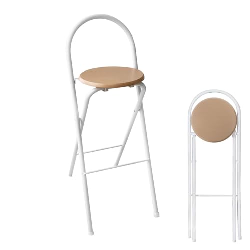 Moderne Küchenhocker mit Rückenlehnen, verstellbare Thekenhöhe, faltbare Barstühle, kompaktes Design für Küche, Pub & Party (70 cm) von Generisch