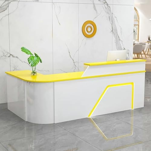 Moderne L-Form Empfangstheke mit integrierten LED-Lichtern - Stilvoller Schreibtisch für Lobby Checkout & Kassierermöbel für Geschäfte, Büros & Salons Moderne L-Form Empfangstheke mit integrierten LED-Lichtern - Stilvoller Schreibtisch für Lobby Checkout & Kassierermöbel für Geschäfte, Büros & Salons von Generisch