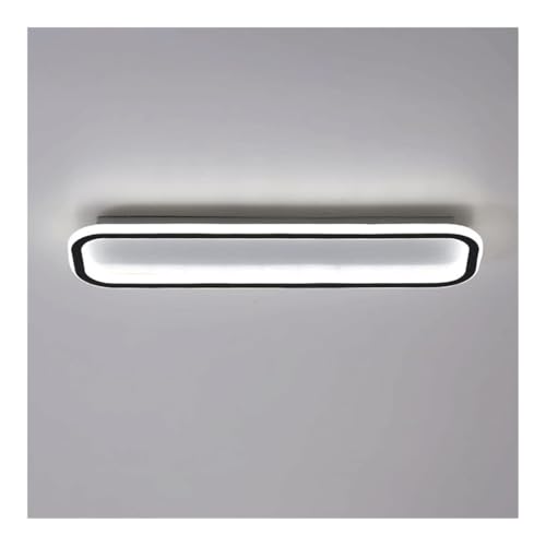 Moderne LED-Deckenleuchte – schwarze Metallfassung mit Acryl-Schirm – 120 cm langer Lichtstreifen für Flur, Balkon, Eingangsbereich, Foyer, Treppenhaus, Gang und Loft Restaurant von Generisch