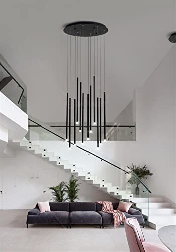 Moderne LED-Kronleuchter-Pendelleuchte, verstellbare lange Röhre, Deckenlampe für Wohn- und Esszimmer, stilvolles Duplex-Design, Drehfunktion für verbesserte Beleuchtung Moderne LED-Kronleuchter-Pendelleuchte, verstellbare lange Röhre, Deckenlampe für Wohn- und Esszimmer, stilvolles Duplex-Design, Drehfunktion für verbesserte Beleuchtung von Generisch