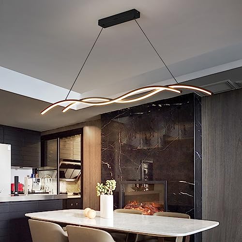 Moderne LED-Pendelleuchte Esszimmer Dimmbare Hängelampe Esstisch Wohnzimmer Küche Hängelampe Modernes kreatives Design Schreibtischlampe Deckenleuchte (L120cm) von Generisch