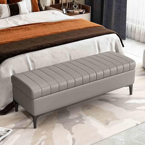 Moderne Leder-Aufbewahrungsbank mit gepolstertem Kissen, stilvolle Ottomane für Wohnzimmer, Schlafzimmer, Eingangsbereich, vielseitige gepolsterte Aufbewahrungslösung für Zuhause und Dekoration Moderne Leder-Aufbewahrungsbank mit gepolstertem Kissen, stilvolle Ottomane für Wohnzimmer, Schlafzimmer, Eingangsbereich, vielseitige gepolsterte Aufbewahrungslösung für Zuhause und Dekoration von Generisch