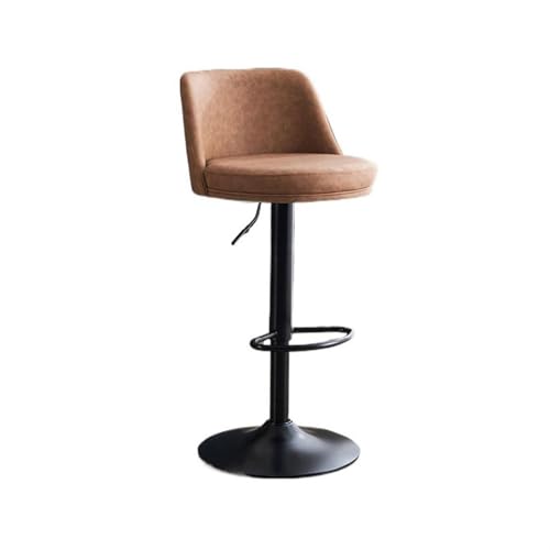 Moderne Luxus-Barhocker, verstellbare 60–80 cm drehbare Kücheninselstühle mit Rückenlehne, stilvolle Eisen-Hochstühle für Zuhause, Bar und Esszimmer, 2er-Set Moderne Luxus-Barhocker, verstellbare 60–80 cm drehbare Kücheninselstühle mit Rückenlehne, stilvolle Eisen-Hochstühle für Zuhause, Bar und Esszimmer, 2er-Set von Generisch