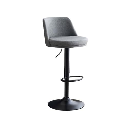 Moderne Luxus-Barhocker – verstellbare 60–80 cm drehbare Kücheninselstühle mit Rückenlehne, Eisenrahmen, stilvolle Hochstühle für Zuhause und Bar von Generisch