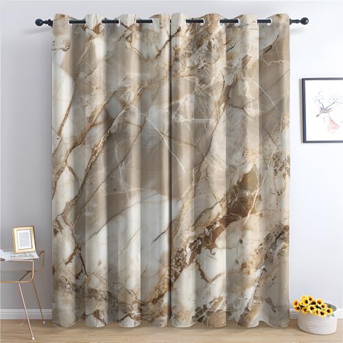 Moderne Marmor Vorhang, Luxuriöse Marmor Gardinen mit Ösen 2er Set Verdunkelungsvorhang, Abstrakte Marmor Vorhänge, Wohnzimmer Schlafzimmer Kinderzimmer Blickdichte vorhänge, 137x117 cm1&-ua204 Moderne Marmor Vorhang, Luxuriöse Marmor Gardinen mit Ösen 2er Set Verdunkelungsvorhang, Abstrakte Marmor Vorhänge, Wohnzimmer Schlafzimmer Kinderzimmer Blickdichte vorhänge, 137x117 cm1&-ua204 von Generisch