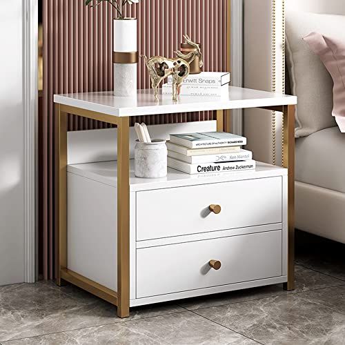 Moderne Nachttische mit Schubladen und Ablage, 49,5 cm hoch, für Schlafzimmer und Wohnzimmer, 2er-Set Moderne Nachttische mit Schubladen und Ablage, 49,5 cm hoch, für Schlafzimmer und Wohnzimmer, 2er-Set von Generisch
