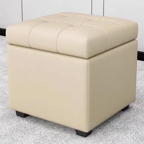 Moderne Ottoman-Bank aus Leder – vielseitiger Fußhocker und Hocker mit verstecktem Stauraum, stilvolle würfelförmige Fußstütze für Wohnzimmer und Schlafzimmer, multifunktionale Möbel Moderne Ottoman-Bank aus Leder – vielseitiger Fußhocker und Hocker mit verstecktem Stauraum, stilvolle würfelförmige Fußstütze für Wohnzimmer und Schlafzimmer, multifunktionale Möbel von Generisch