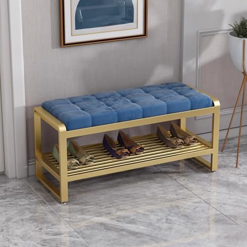 Moderne Ottomane aus Samt, elegantes Design mit goldenen Beinen, perfekt für Schlafzimmer, Eingangsbereich oder Fußbett Moderne Ottomane aus Samt, elegantes Design mit goldenen Beinen, perfekt für Schlafzimmer, Eingangsbereich oder Fußbett von Generisch