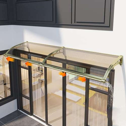Moderne Polycarbonat-Fenstermarkise Türvordach, transparenter Sonnenschutz für Außenterrasse, geräuschloses Design mit Kartenschlitz Moderne Polycarbonat-Fenstermarkise Türvordach, transparenter Sonnenschutz für Außenterrasse, geräuschloses Design mit Kartenschlitz von Generisch