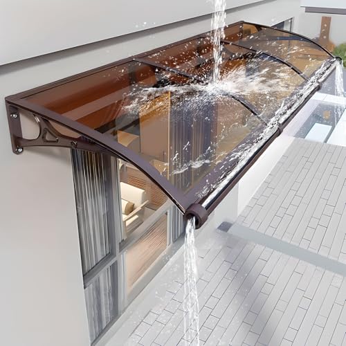 Moderne Polycarbonat-Türmarkise – UV- und Regenschutz, einfach zu installierende Aluminiumhalterung, gebogenes Design für Fenster und Türen, langlebige, wetterfeste Abdeckung von Generisch