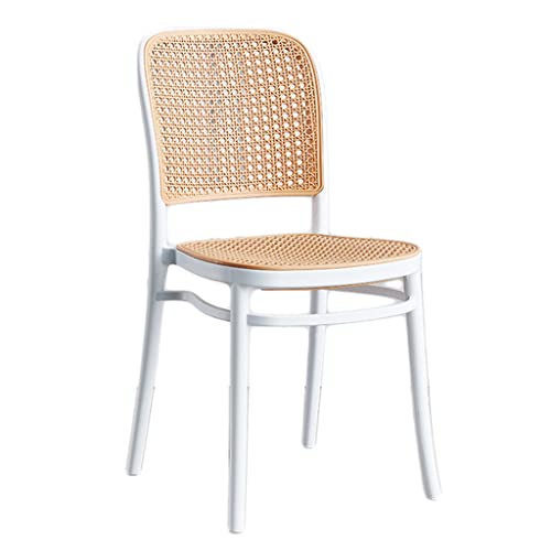 Moderne Rattan-Esszimmerstühle 4er Set stapelbar für Küchenmöbel Zuhause und Außenbereich von Generisch