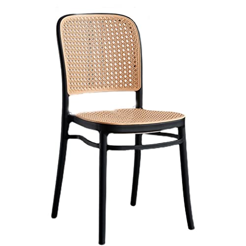 Moderne Rattan-Esszimmerstühle – stapelbare Kunststoffstühle für Küchen- und Esszimmermöbel – einfache Verwendung im Innen- und Außenbereich – stilvolles und komfortables Design von Generisch