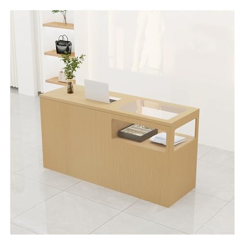Moderne Rezeptionstheke mit Display-Ständer aus gehärtetem Glas – Retro-Stil, ideal für Bekleidungsgeschäfte Moderne Rezeptionstheke mit Display-Ständer aus gehärtetem Glas – Retro-Stil, ideal für Bekleidungsgeschäfte von Generisch