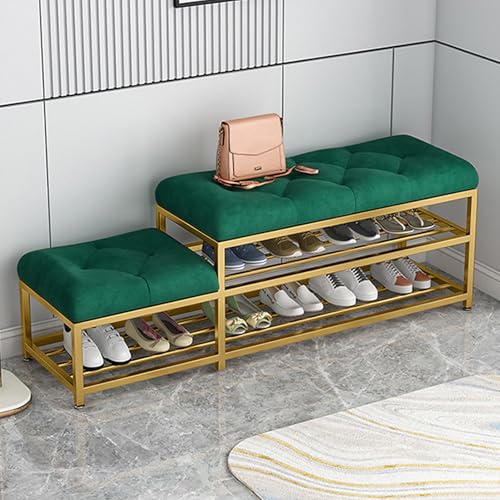 Moderne Samt-Eingangsbank mit Schuhaufbewahrung und Kissen-Sitz, stilvolle und funktionale Möbel für die Organisation des Hauseingangs Moderne Samt-Eingangsbank mit Schuhaufbewahrung und Kissen-Sitz, stilvolle und funktionale Möbel für die Organisation des Hauseingangs von Generisch