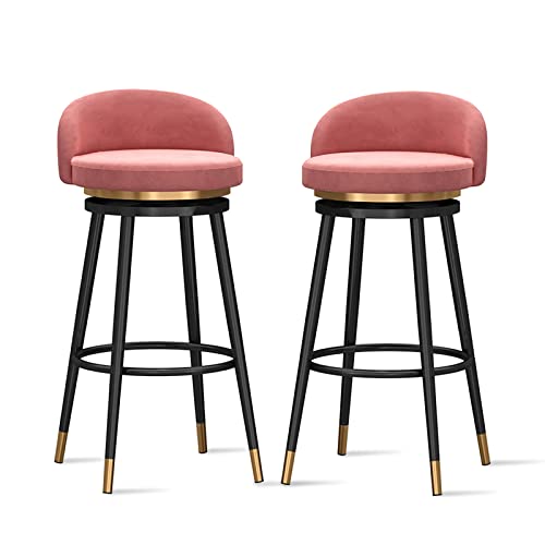 Moderne Samt Frühstücksbarstühle 360° drehbar Polsterhocker Barhocker Barhöhe Küchenthekenhocker mit Rückenlehne 2er Set für Kücheninsel & Restaurant Moderne Samt Frühstücksbarstühle 360° drehbar Polsterhocker Barhocker Barhöhe Küchenthekenhocker mit Rückenlehne 2er Set für Kücheninsel & Restaurant von Generisch