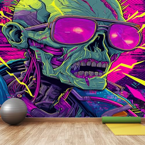 Moderne Schädel 3D Effekt Wandtapete Punk-Stil Tapeten Vliestapete Abstrait Vlies Fototapete für Wohnzimmer Kinderzimmer Badezimmer 416 x 254 cm Foto Tapete Moderne Schädel 3D Effekt Wandtapete Punk-Stil Tapeten Vliestapete Abstrait Vlies Fototapete für Wohnzimmer Kinderzimmer Badezimmer 416 x 254 cm Foto Tapete von Generisch