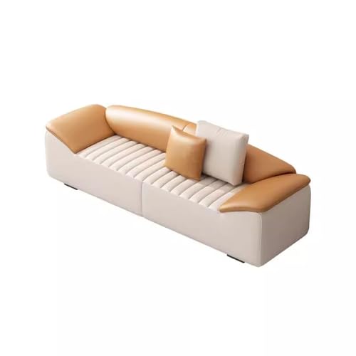 Moderne Schlafzimmerbank, minimalistischer Bett-End-Hocker für Wohnzimmer & Garderobe, langer weißer & orangefarbener Couch-Sofa-Hocker, stilvolle Nachttisch-Sitzgelegenheit, große Größe Moderne Schlafzimmerbank, minimalistischer Bett-End-Hocker für Wohnzimmer & Garderobe, langer weißer & orangefarbener Couch-Sofa-Hocker, stilvolle Nachttisch-Sitzgelegenheit, große Größe von Generisch