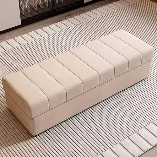 Moderne Schuhbank, Eingangsbereich, Stauraum, High-End-Design, Ottomane, stilvolle weiße Couch, Heimnization-Lösung, 140 cm, kompakte Sitzmöbel von Generisch