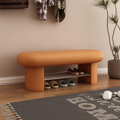 Moderne Schuhbank aus Kunstleder, mit Stauraum, 100 cm, Mehrzweck-Nizer für Eingangsbereich, Flur, Schlammzimmer, stilvolle Wohnmöbel, platzsparendes Design von Generisch