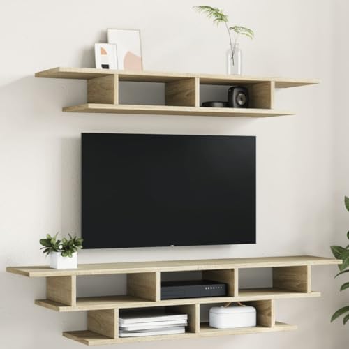 Moderne TV-Wandeinheit mit Holzwerkstoff, Wandmontage, TV-Konsole, Fernsehständer für Wohnzimmer, Unterhaltungsraum, Büro, schlankes Design für maximale Funktionalität. Moderne TV-Wandeinheit mit Holzwerkstoff, Wandmontage, TV-Konsole, Fernsehständer für Wohnzimmer, Unterhaltungsraum, Büro, schlankes Design für maximale Funktionalität. von Generisch