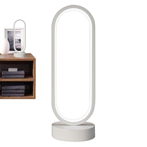 Moderne Tischlampe - Minimalistische Tischleuchte in ovaler Form | Dimmbare Augenfreundliche Leuchte Dekoratives Design für Schreibtisch Lesen Hotel Badezimmer Schminktisch Studentenwohnheim Restauran von Generisch