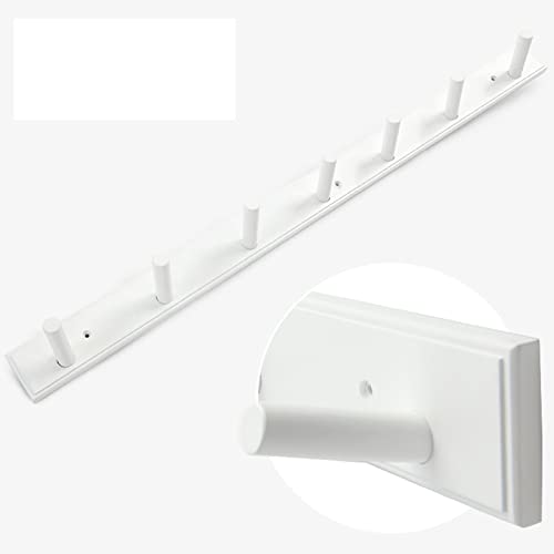 Moderne Wandgarderobe und Hutablage – langlebige Holzhaken für den Eingangsbereich mit 7–8 Haken zum Aufhängen von Kleidung, Jacken, Taschen und Geldbörsen – einfache Montage – stilvolles weißes von Generisch