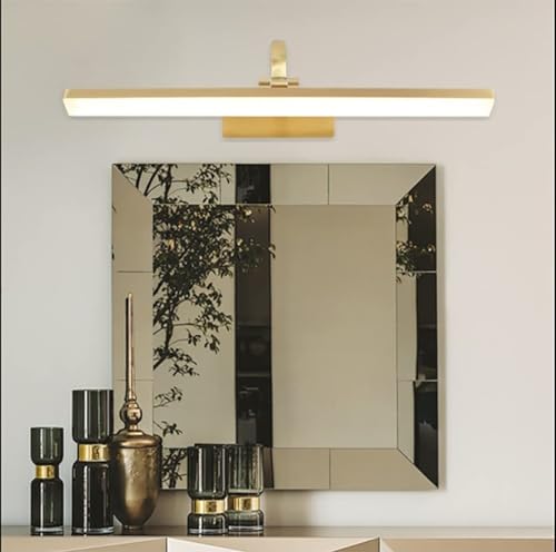 Moderne Wandleuchte aus gebürstetem Messing, 40 cm, verstellbar, LED-Schminkleuchte, Acryl, lineares Design für Badezimmer und Kunstgalerie, stilvolle und funktionale Beleuchtung Moderne Wandleuchte aus gebürstetem Messing, 40 cm, verstellbar, LED-Schminkleuchte, Acryl, lineares Design für Badezimmer und Kunstgalerie, stilvolle und funktionale Beleuchtung von Generisch