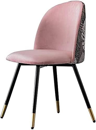 Moderne bestickte Esszimmerstühle, für Esszimmer, mit Metallbeinen, stilvolle Stühle von Generisch