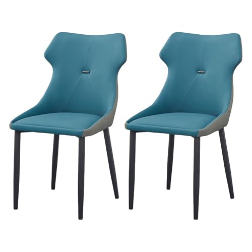 Moderne dunkelblaue Esszimmerstühle aus PU-Leder 2er Set - Polsterstühle Küchenstühle mit Metallbeinen für Zuhause, Café, Wohnzimmer - Stilvoller Komfort Moderne dunkelblaue Esszimmerstühle aus PU-Leder 2er Set - Polsterstühle Küchenstühle mit Metallbeinen für Zuhause, Café, Wohnzimmer - Stilvoller Komfort von Generisch