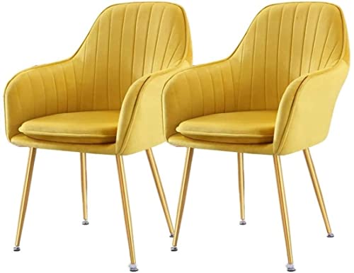 Moderne gelbe Esszimmerstühle, 2er-Set, mit Metallbeinen, Küchen- und Wohnzimmermöbel, bequemer Sitz und Rückenlehne, Lounge, Thekenstühle, 44 x 43 x 63 cm Moderne gelbe Esszimmerstühle, 2er-Set, mit Metallbeinen, Küchen- und Wohnzimmermöbel, bequemer Sitz und Rückenlehne, Lounge, Thekenstühle, 44 x 43 x 63 cm von Generisch