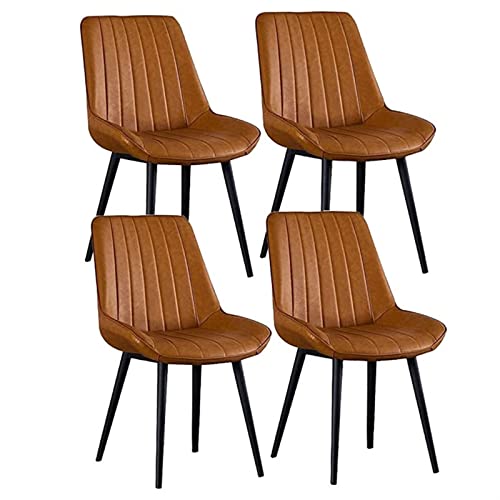 Moderne gepolsterte Esszimmerstühle, wasserdichtes PU-Leder mit Metallbeinen, Design Mitte des Jahrhunderts für Schlafzimmer und Wohnzimmer Moderne gepolsterte Esszimmerstühle, wasserdichtes PU-Leder mit Metallbeinen, Design Mitte des Jahrhunderts für Schlafzimmer und Wohnzimmer von Generisch