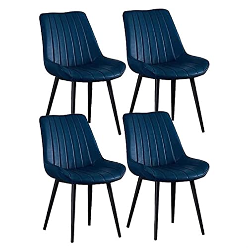 Moderne gepolsterte Esszimmerstühle, wasserdichtes PU-Leder mit Metallbeinen, Design Mitte des Jahrhunderts für Schlafzimmer und Wohnzimmer von Generisch