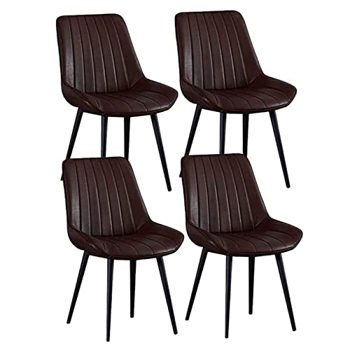 Moderne gepolsterte Esszimmerstühle, wasserdichtes PU-Leder mit Metallbeinen, Design Mitte des Jahrhunderts für Schlafzimmer und Wohnzimmer von Generisch