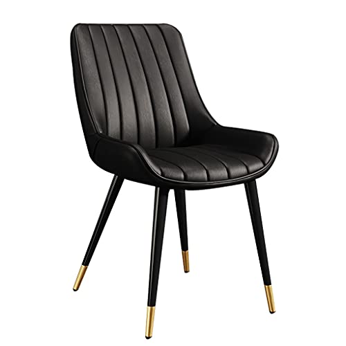 Moderne gepolsterte Esszimmerstühle für Küche und Wohnzimmer, weicher PU-Ledersitz, Metallbeine (schwarz oder gold), stilvolle Barhocker für Heimdekoration von Generisch