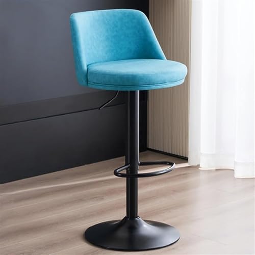 Moderne graue Kücheninselhocker aus PU-Leder, höhenverstellbar, drehbar, Barhocker mit Rückenlehne, armloses Design und Fußstütze, stilvolle Thekenhöhe Barstühle für Frühstück von Generisch