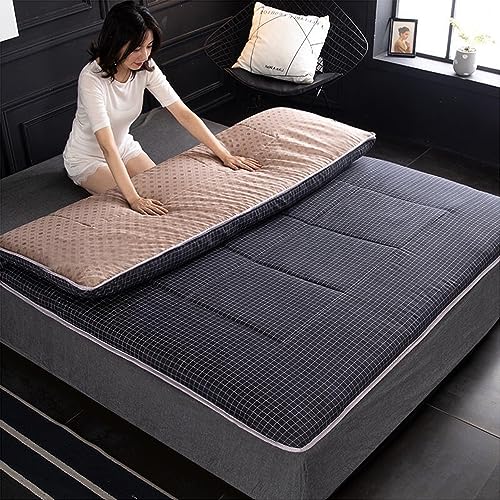 Moderne japanische Doppel-Futon-Matratze, faltbare Bodenunterlage mit weicher Tatami-Steppung, rutschfest und atmungsaktiv, für Zuhause, Wohnheim oder Camping von Generisch