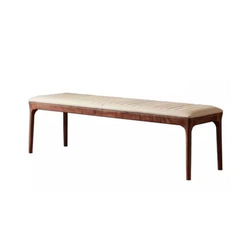 Moderne nordische Ottoman-Bank, Massivholz-Tritthocker für Schlafzimmer, Eingang, Esszimmer und Schuhwechsel, weiche Tasche, gepolsterter Fußhocker, 160 x 45 x 45 cm von Generisch