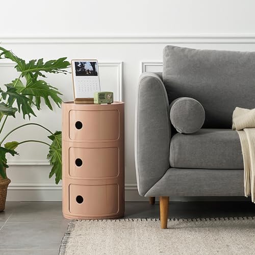 Moderne nordische runde Nachtkommode mit abnehmbarer Schiebetür, Nachttisch, Beistelltisch aus Kunststoff, für Schlafzimmer/Badezimmer/Büro, stilvolle und funktionale Aufbewahrungsbox Moderne nordische runde Nachtkommode mit abnehmbarer Schiebetür, Nachttisch, Beistelltisch aus Kunststoff, für Schlafzimmer/Badezimmer/Büro, stilvolle und funktionale Aufbewahrungsbox von Generisch