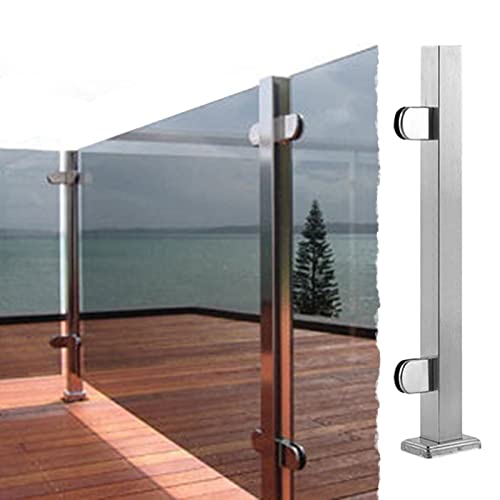 Moderne quadratische Balustradenpfosten für den Innen- und Außenbereich, ideal für Villen, Zäune, Schwimmbäder, Decks und Theken, langlebiges Glasgeländer-Handlauf-Set von Generisch