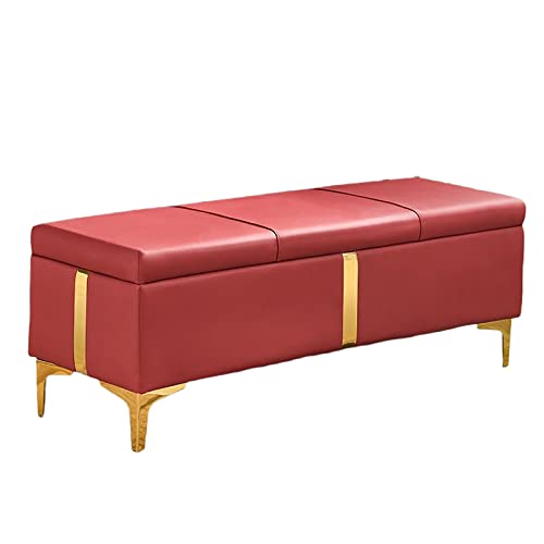 Moderne rechteckige Kunstleder-Ottoman-Bank für Wohnzimmer, Eingangsbereich, Bettbank, mit gepolstertem Sitz und Fußstütze, Aufbewahrungslösung, Farbe 6, 80 x 40 x 45 cm Moderne rechteckige Kunstleder-Ottoman-Bank für Wohnzimmer, Eingangsbereich, Bettbank, mit gepolstertem Sitz und Fußstütze, Aufbewahrungslösung, Farbe 6, 80 x 40 x 45 cm von Generisch