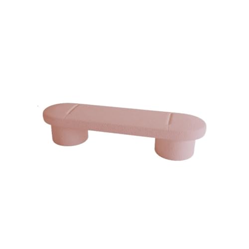 Moderne rosa gepolsterte Schlafzimmerbank mit getuftetem Hocker, 180 x 40 x 45 cm von Generisch