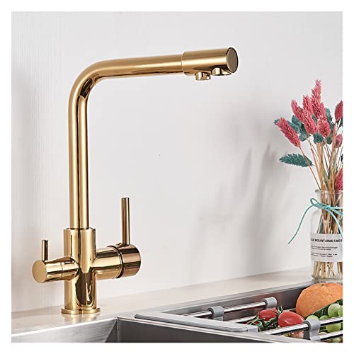 Moderne schwarz-graue Küchenarmatur mit Wasserfilter, Warm- und Kalt-Mischbatterie für Trinkwasser, stilvolles Cromo-Design, perfekt für moderne Kücheninstallation von Generisch