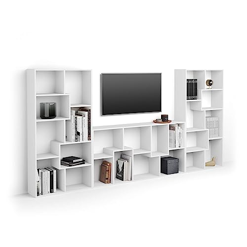 Moderne weiße TV-Wohnwand aus Italien mit stilvoller Design-Handwerkskunst Moderne weiße TV-Wohnwand aus Italien mit stilvoller Design-Handwerkskunst von Generisch